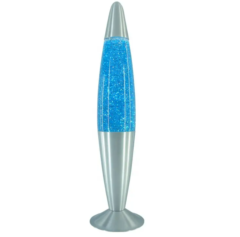 Lampa de noptiera, Zola®, argintie cu Glitter, albastru, 34.5x9 cm Lampa de noptiera, Zola®, argintie cu Glitter, albastru, 34.5x9 cm